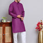Solid Cotton Kurta Set for Men ( JOKP P 5144 Purple )