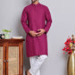 Solid Cotton Kurta Set for Men ( JOKP 5144Pink )