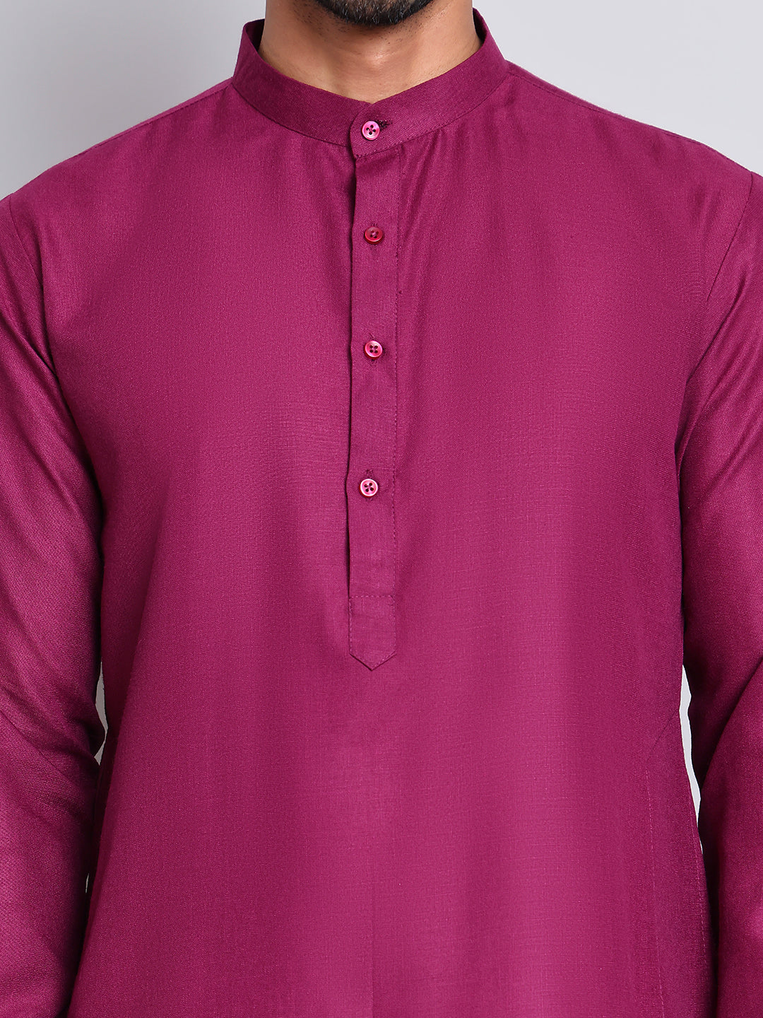 Solid Cotton Kurta Set for Men ( JOKP 5144Pink )