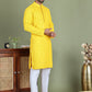 Men's Embroidered and Sequence Kurta Pyjama Sets ( JOKP 5145Yellow )