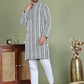Embroidered and Mirror Work Kurta Pyjama Sets ( JOKP 5146Black )