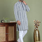 Embroidered and Mirror Work Kurta Pyjama Sets ( JOKP 5146Peacock )