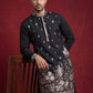 Floral Embroidered and Sequins Kurta Set ( JOKP B-P 5147Black )