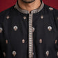 Floral Embroidered and Sequins Kurta Set ( JOKP B-P 5147Black )