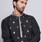 Floral Embroidered and Sequins Kurta Set ( JOKP 5147Black )