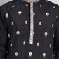 Floral Embroidered and Sequins Kurta Set ( JOKP 5147Black )