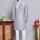 Digital Printed Straight Kurta Set For Men ( JOKP 5148Blue )