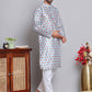 Digital Printed Straight Kurta Set For Men ( JOKP 5148Blue )