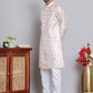 Digital Printed Straight Kurta Set For Men ( JOKP 5148Cream )