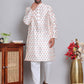 Digital Printed Straight Kurta Set For Men ( JOKP 5148Cream )