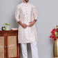 Digital Printed Straight Kurta Set For Men ( JOKP 5148Cream )