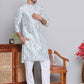 Digital Printed Straight Kurta Set For Men ( JOKP 5148Firozi )