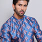 Digital Printed Straight Kurta Set For Men ( JOKP 5148Peacock )