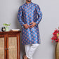 Digital Printed Straight Kurta Set For Men ( JOKP 5148Peacock )