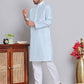 Digital Printed Straight Kurta Set For Men ( JOKP 5148Sky )