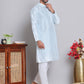 Digital Printed Straight Kurta Set For Men ( JOKP 5148Sky )