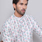 Digital Printed Straight Kurta Set For Men ( JOKP 5148White )