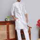 Digital Printed Straight Kurta Set For Men ( JOKP 5148White )