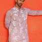 Embroidered Straight Kurta Pyjama Set ( JOKP P 5150 Magenta )