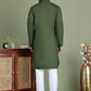 Embroidered Straight Kurta Pyjama Set ( JOKP 5150Olive )