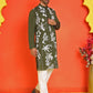 Embroidered Straight Kurta Pyjama Set ( JOKP P 5150 Olive )