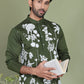 Embroidered Straight Kurta Pyjama Set ( JOKP 5150Olive )