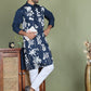 Embroidered Straight Kurta Pyjama Set ( JOKP 5150Peacock )