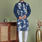 Embroidered Straight Kurta Pyjama Set ( JOKP 5150Peacock )