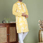Embroidered Straight Kurta Pyjama Set ( JOKP 5150Yellow )