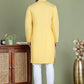 Embroidered Straight Kurta Pyjama Set ( JOKP 5150Yellow )