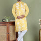 Embroidered Straight Kurta Pyjama Set ( JOKP 5150Yellow )