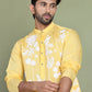 Embroidered Straight Kurta Pyjama Set ( JOKP 5150Yellow )