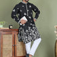 Floral Embroidered and Sequins Kurta Set ( JOKP 5151Black )