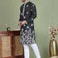Floral Embroidered and Sequins Kurta Set ( JOKP 5151Black )