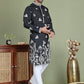 Floral Embroidered and Sequins Kurta Set ( JOKP 5151Black )