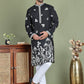 Floral Embroidered and Sequins Kurta Set ( JOKP 5151Black )