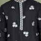 Floral Embroidered and Sequins Kurta Set ( JOKP 5151Black )