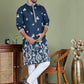 Floral Embroidered and Sequins Kurta Set ( JOKP 5151Peacock )