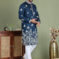 Floral Embroidered and Sequins Kurta Set ( JOKP 5151Peacock )
