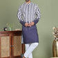 Striped Kurta Pyjama Set For Men ( JOKP 5152Charcoal )
