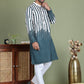 Striped Kurta Pyjama Set For Men ( JOKP 5152Teal )