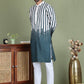Striped Kurta Pyjama Set For Men ( JOKP 5152Teal )