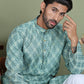 Blue Woven Design Straight Kurta Pyjama Set ( JOKP 5153Blue )