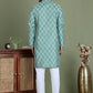 Blue Woven Design Straight Kurta Pyjama Set ( JOKP 5153Blue )