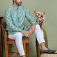 Blue Woven Design Straight Kurta Pyjama Set ( JOKP 5153Blue )