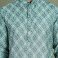 Blue Woven Design Straight Kurta Pyjama Set ( JOKP 5153Blue )