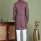 Maroon Woven Design Straight Kurta Pyjama Set ( JOKP 5153Maroon )