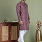 Maroon Woven Design Straight Kurta Pyjama Set ( JOKP 5153Maroon )