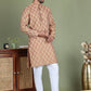 Yellow Woven Design Straight Kurta Pyjama Set ( JOKP 5153Yellow )