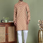 Yellow Woven Design Straight Kurta Pyjama Set ( JOKP 5153Yellow )